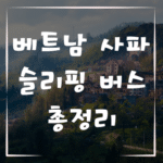베트남 사파 슬리핑 버스 총정리