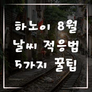 하노이 8월 날씨 적응법, 5가지 꿀팁!